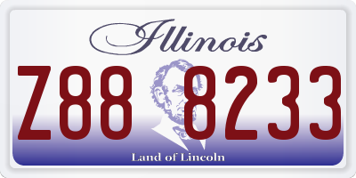 IL license plate Z888233