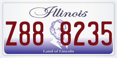 IL license plate Z888235