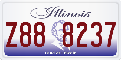 IL license plate Z888237