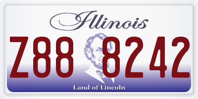 IL license plate Z888242