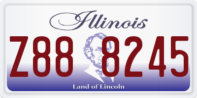 IL license plate Z888245