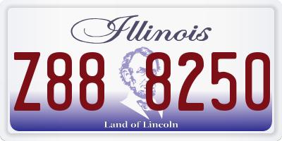 IL license plate Z888250