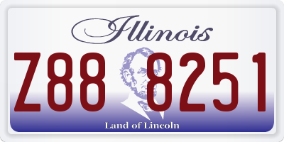 IL license plate Z888251