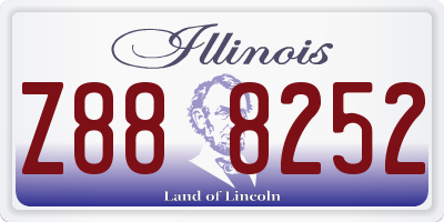 IL license plate Z888252