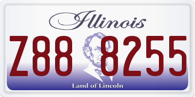 IL license plate Z888255