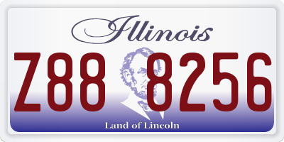 IL license plate Z888256