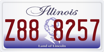 IL license plate Z888257