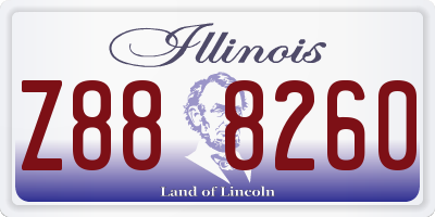 IL license plate Z888260