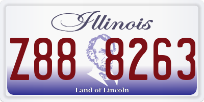 IL license plate Z888263