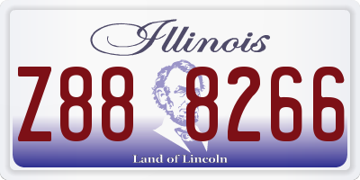 IL license plate Z888266