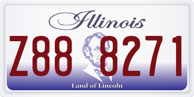 IL license plate Z888271
