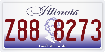 IL license plate Z888273