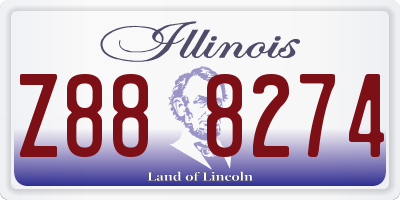 IL license plate Z888274