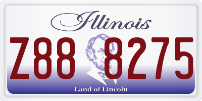 IL license plate Z888275