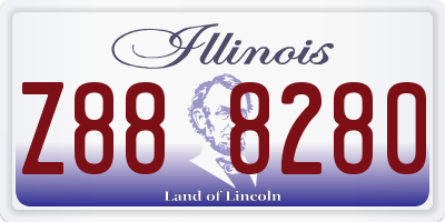 IL license plate Z888280