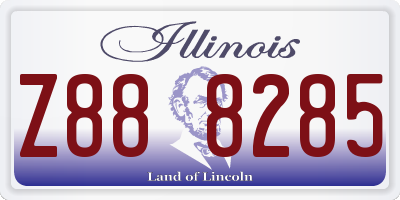 IL license plate Z888285