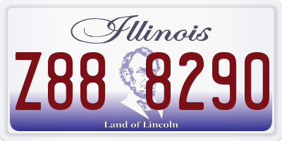 IL license plate Z888290