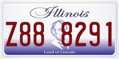IL license plate Z888291