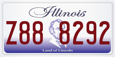 IL license plate Z888292