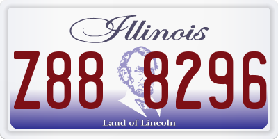 IL license plate Z888296