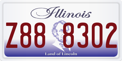 IL license plate Z888302