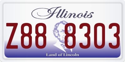 IL license plate Z888303
