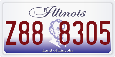 IL license plate Z888305