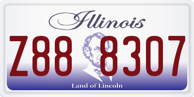 IL license plate Z888307