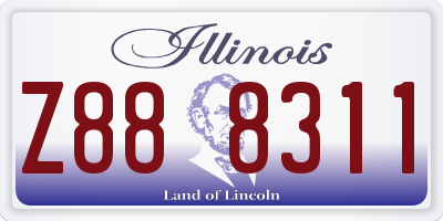 IL license plate Z888311