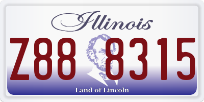 IL license plate Z888315