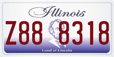 IL license plate Z888318