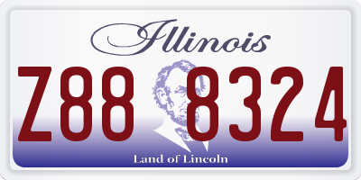 IL license plate Z888324