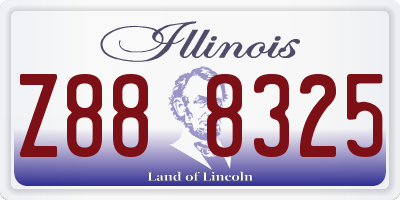 IL license plate Z888325