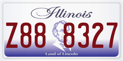 IL license plate Z888327