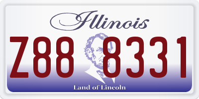 IL license plate Z888331