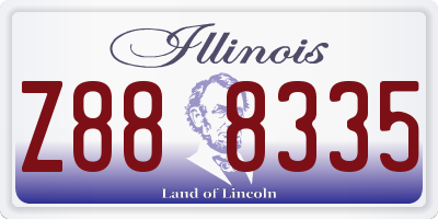 IL license plate Z888335