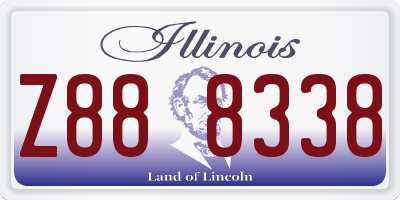 IL license plate Z888338