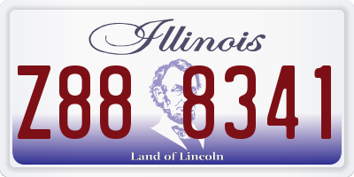 IL license plate Z888341