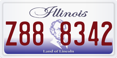 IL license plate Z888342