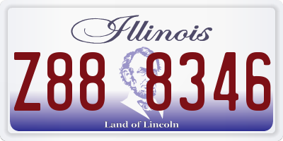 IL license plate Z888346