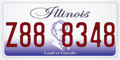 IL license plate Z888348