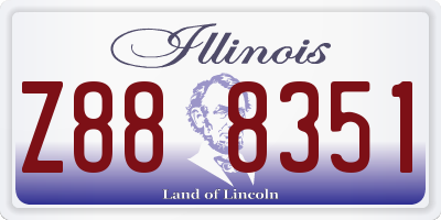 IL license plate Z888351