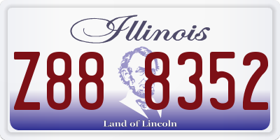 IL license plate Z888352