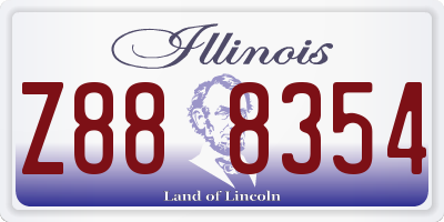 IL license plate Z888354
