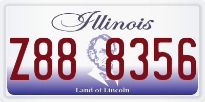 IL license plate Z888356