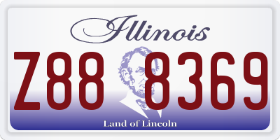 IL license plate Z888369
