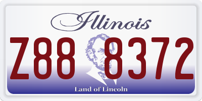 IL license plate Z888372