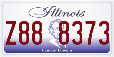 IL license plate Z888373