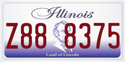 IL license plate Z888375