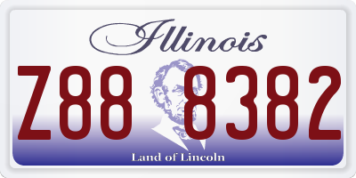 IL license plate Z888382
